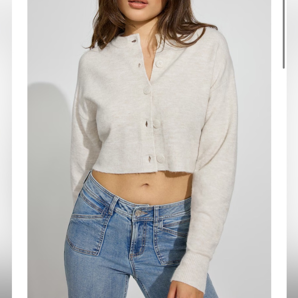 NEW Garage Renee Spongy Cropped Cardigan size: M